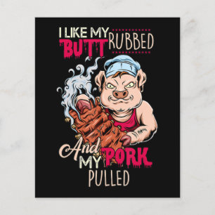 BBQ BBQ Grillmaster like Butt Rubbed & Gris Pulled Flygblad