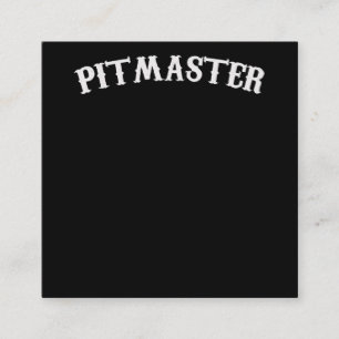 BBQ BBQ Pitmaster Chef Pappa Fars Day Fyrkantigt Visitkort