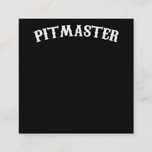BBQ | BBQ Pitmaster Chef Pappa Fars Day Fyrkantigt Visitkort (Framsida)