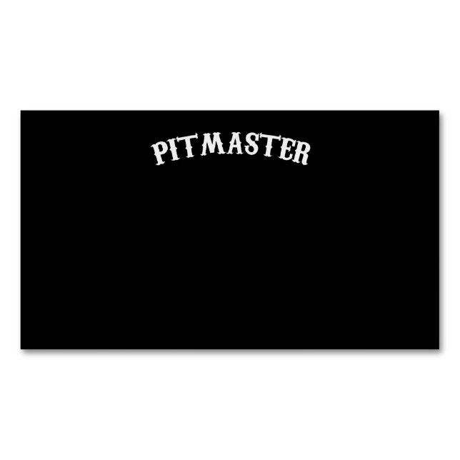 BBQ | BBQ Pitmaster Chef Pappa Fars Day Magnetiska Visitkort (Framsida)