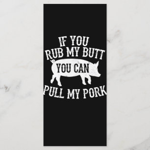 BBQ BBQ Rub Min Butt Dra i röktglaset för Gris Meny