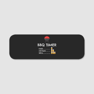 BBQ BBQ Timer Barbecue Funny Grill Grilling Gift Namnbricka
