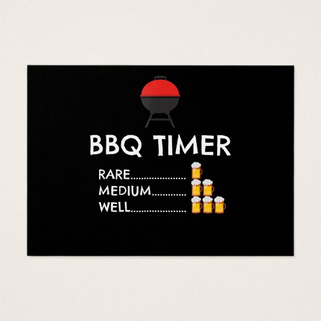 BBQ |BBQ Timer Barbecue Funny Grill Grilling Gift Visitkort (Framsidan)