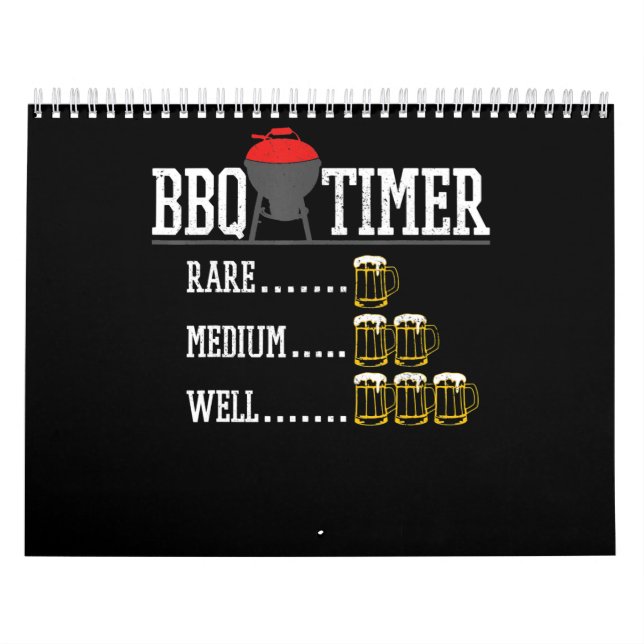 BBQ | BBQ Timer Funny Beer Steak Grilling Grill Kalender (Omslag)