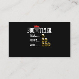 BBQ BBQ Timer Funny Beer Steak Grilling Grill Lojalitetskort