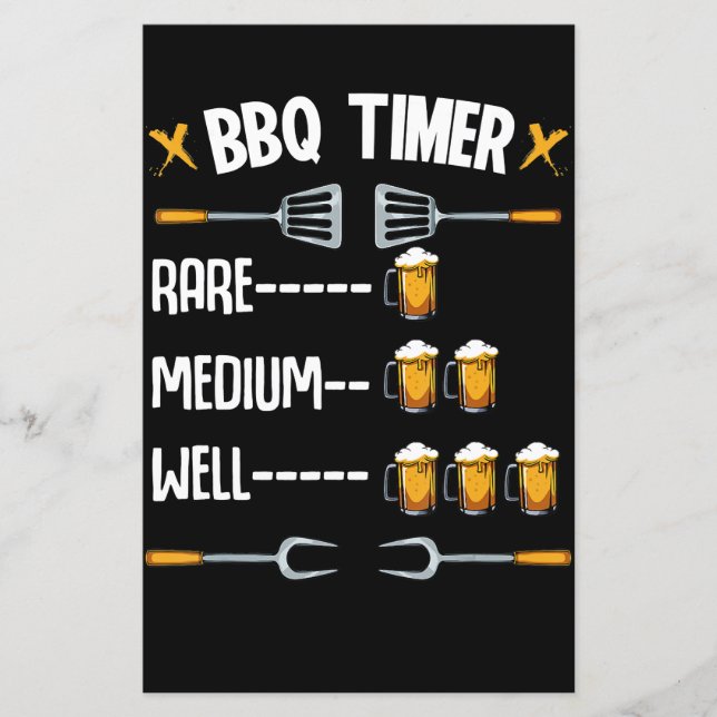 BBQ | BBQ-timer Sällsynt Medium Väl Öldrinkare (Framsida)