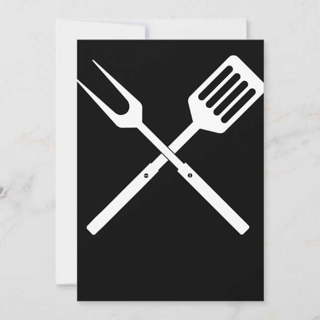 BBQ | BBQ Utensils novelty BBQ Grill Verktyg Julkort (Framsida)