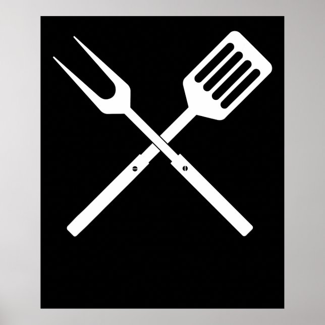 BBQ | BBQ Utensils novelty BBQ Grill Verktyg Poster (Framsidan)