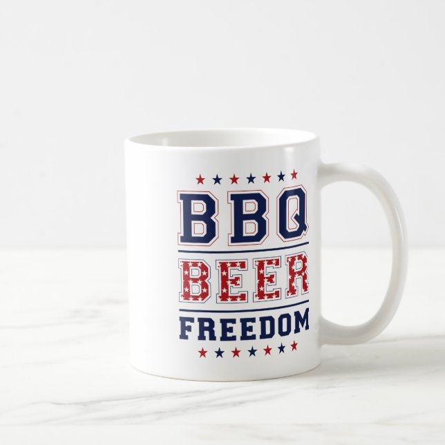 Bbq Beer Freedom 1 Kaffemugg (Höger)