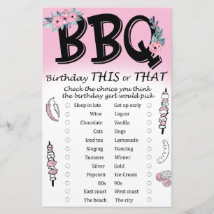 BBQ Birthday i det ena eller det andra spelet