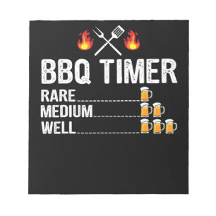 BBQ BQ Timer Drinking Grills Bell Beer Anteckningsblock