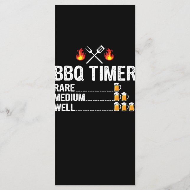 BBQ | BQ Timer Drinking Grills Bell Beer Meny (Framsida)