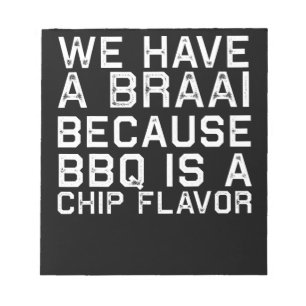 BBQ Braai Funny South Afrika Family BBQ Gift Anteckningsblock