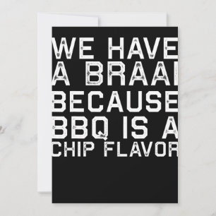 BBQ Braai Funny South Afrika Family BBQ Gift Julkort
