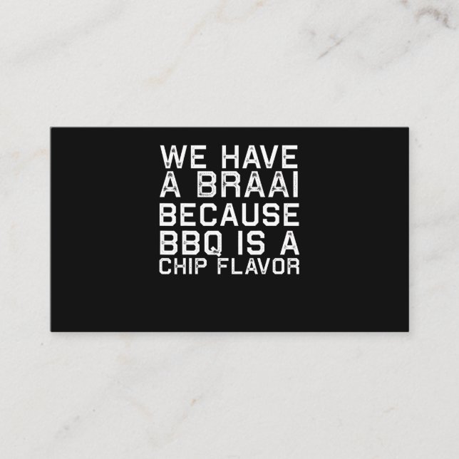 BBQ | Braai Funny South Afrika Family BBQ Gift Lojalitetskort (Framsida)