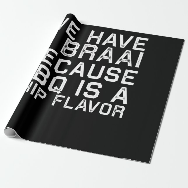 BBQ | Braai Funny South Afrika Family BBQ Gift Presentpapper (Utrullad)