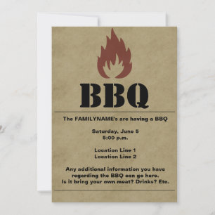 BBQ-brandinbjudan Inbjudningar