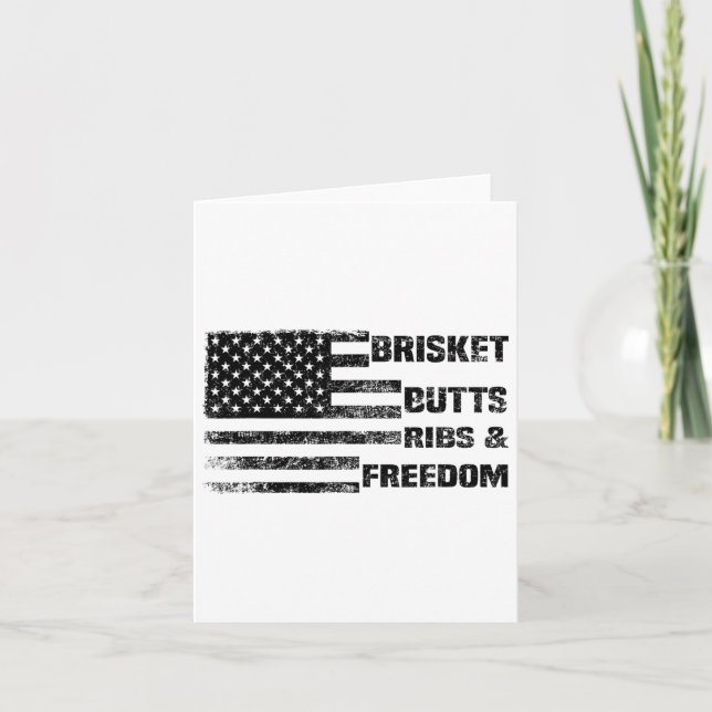 Bbq Brisket Butts Ribs and Freedom Bbq Ameri Kort (Framsida)