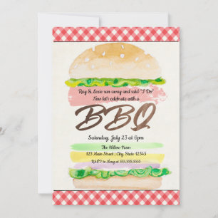 BBQ Bröllopsfestin Inbjudan
