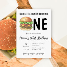BBQ Burger Första Födelsedagsfest