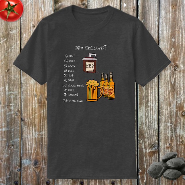 BBQ Checklist (Front) TShirt Tröja (Skapare uppladdad)