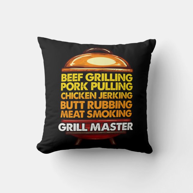 BBQ Chef för Älskare sommaren Kött Rökgaller Kudde (Framsida)