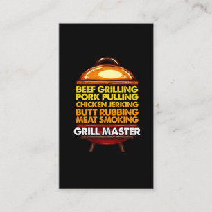 BBQ Chef för Älskare sommaren Kött Rökgaller Visitkort