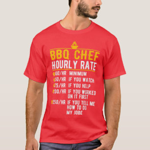 Bbq Chef Timly Rates Bbq Smoking Grilling Kött Lo T Shirt