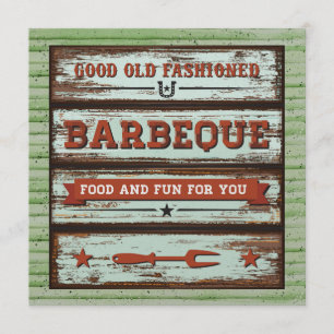 BBQ, Cookout, Gris Pickins inbjudan