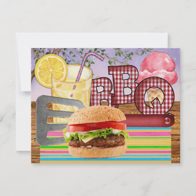 BBQ - Cookout Party - SRF Inbjudningar (Framsida)