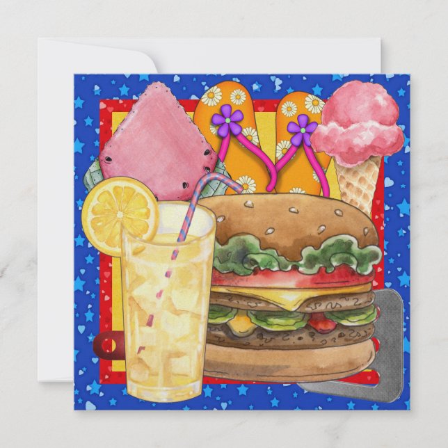 BBQ - Cookout - Party! SRF Inbjudningar (Framsida)