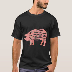 BBQ-diagram Filipino Gris Gris Cuts Kött T Shirt