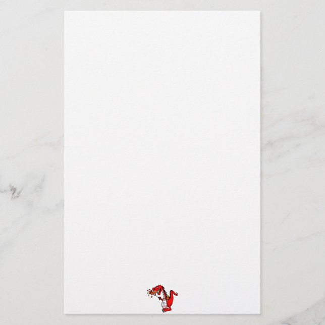 BBQ Dragon Stationery Brevpapper (Framsida)