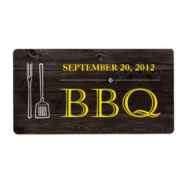 BBQ-etikett Fraktsedel (Framsidan)