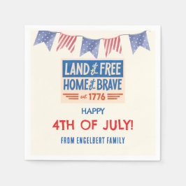 BBQ-fest patriotisk amerikansk 4 juli bord Pappersservett