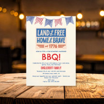 BBQ-fest patriotisk amerikansk 4 juli