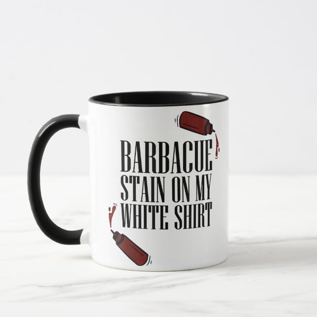 BBQ-fläck på min vita  Mugg (Vänster)