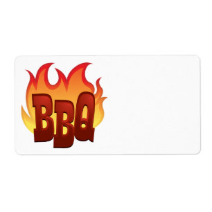 bbq-flamma textdesign fraktsedel