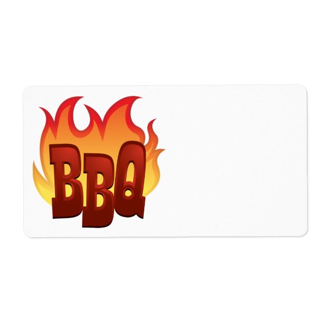 bbq-flamma textdesign fraktsedel (Framsidan)