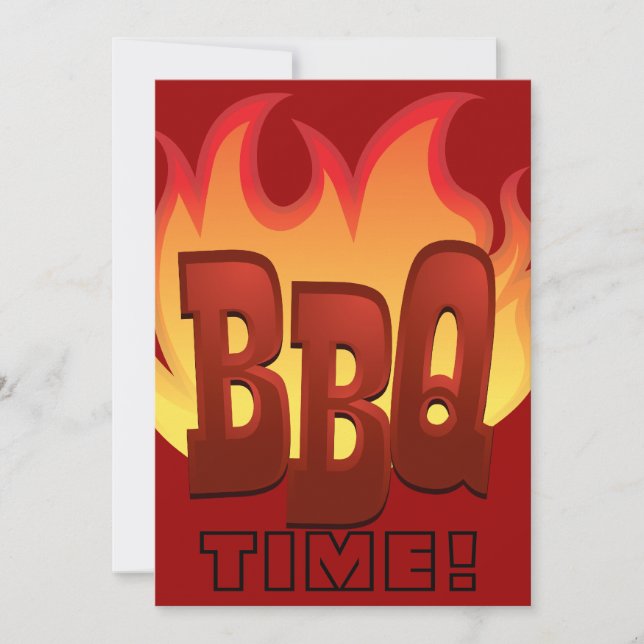 bbq-flamma textdesign inbjudan (Framsida)