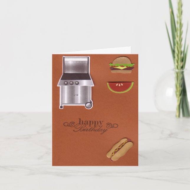 Bbq-födelsedagkort Kort (Framsida)