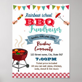 BBQ Fundraiser-mall Poster