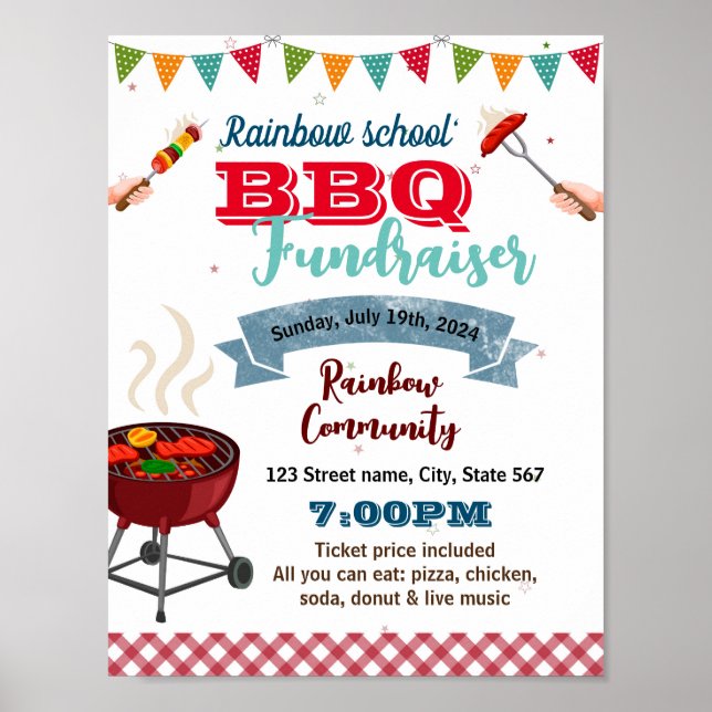BBQ Fundraiser-mall Poster (Framsidan)