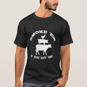Bbq ger För manar Kött Rökbarbecue Hoodie Gri T Shirt