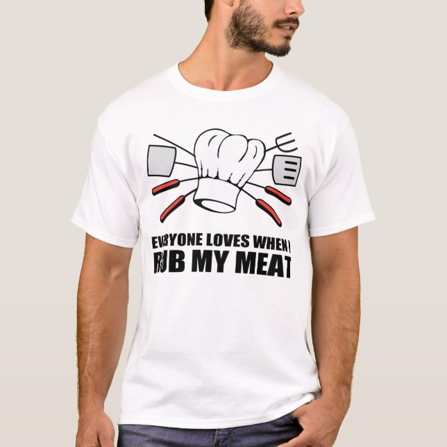 BBQ GNIDER MITT KÖTT TEE SHIRT (Framsida)