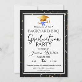  BBQ Graduation Party Invitation Inbjudningar