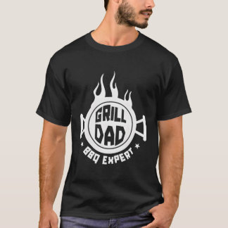 Bbq Grill Barbecue Barbeque Kött Grilling Pappa T Shirt