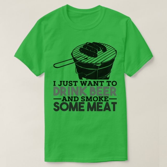 BBQ Grill Beer Say T Shirt (Design framsida)