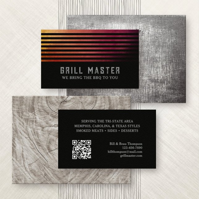 BBQ Grill-Catering Visitkort (Skapare uppladdad)