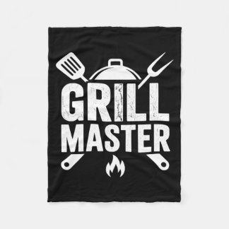 BBQ Grill Mästare Bakgård Grillning Rök Kung 1 Fleecefilt